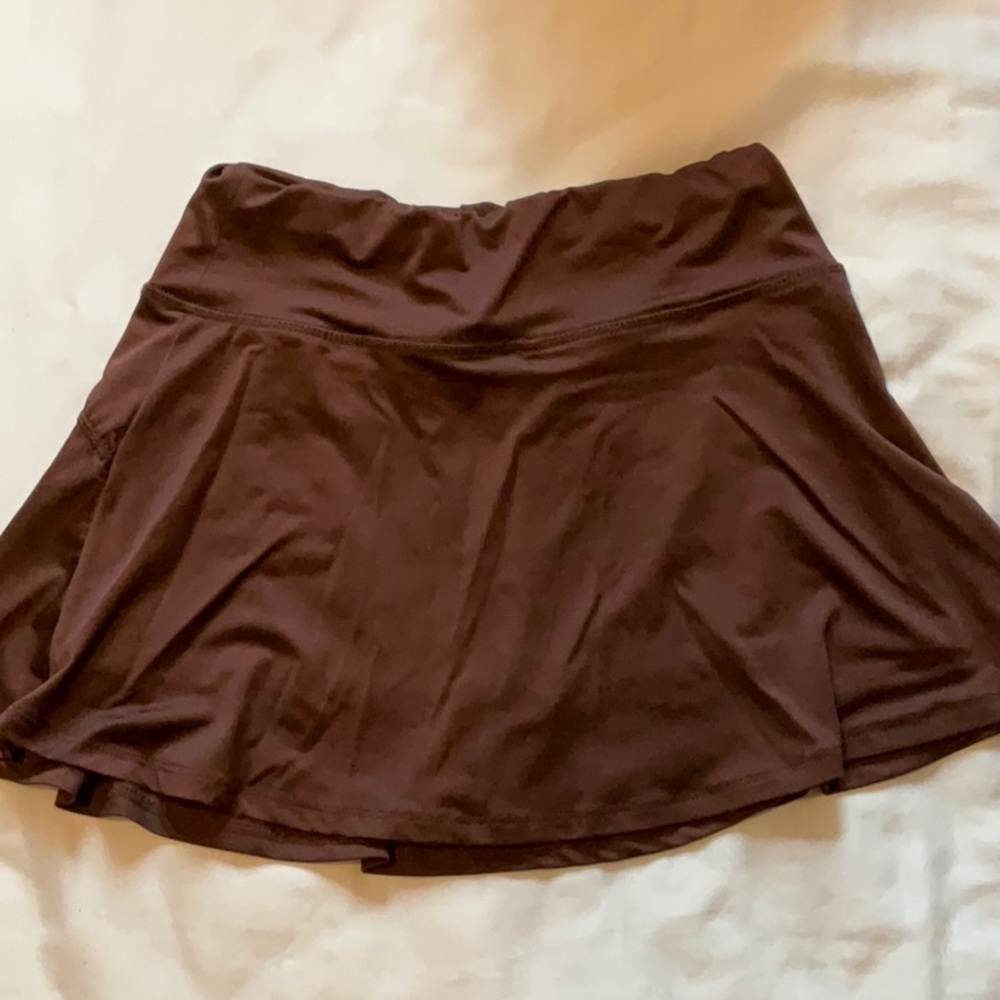 SHEIN Brown Skater Mini Skirt Casual